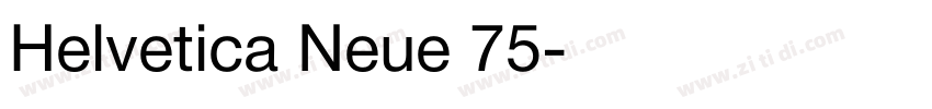 Helvetica Neue 75字体转换